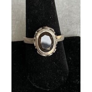 Silpada 925 Sterling Silver Faceted Smoky Quartz Gemstone Ring Size 9 VTG